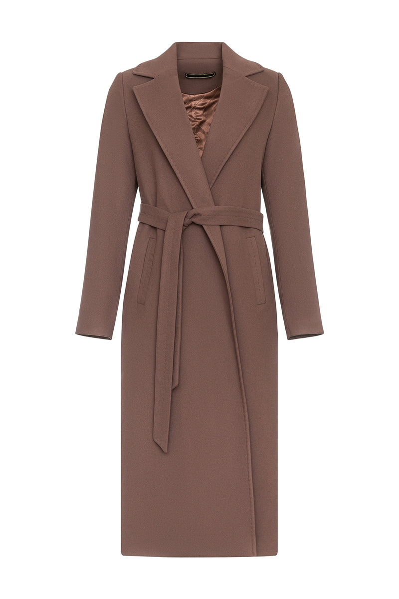 Harrington Classic Wraparound Overcoat in Mocha Mousse – Alaska