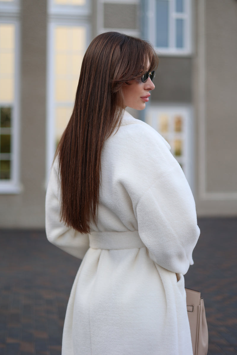 Eco Fur Wool Blend Coat in White – Alaska® Outerwear Company