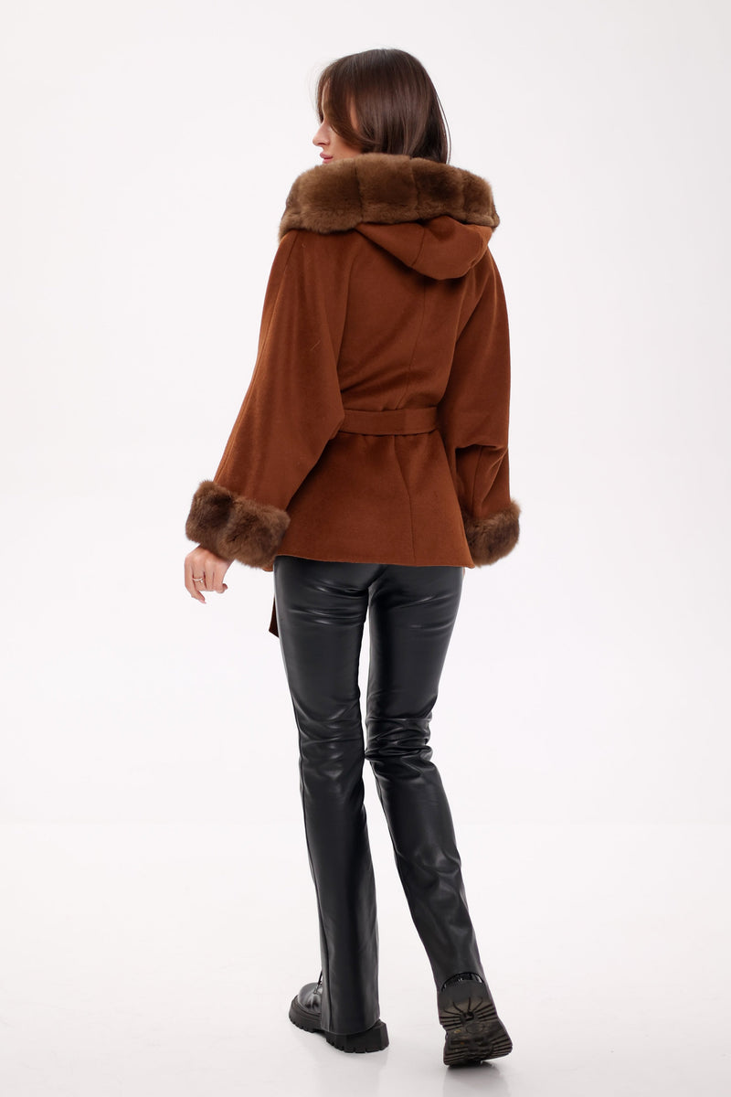 KALA WOOL FOX FUR COAT