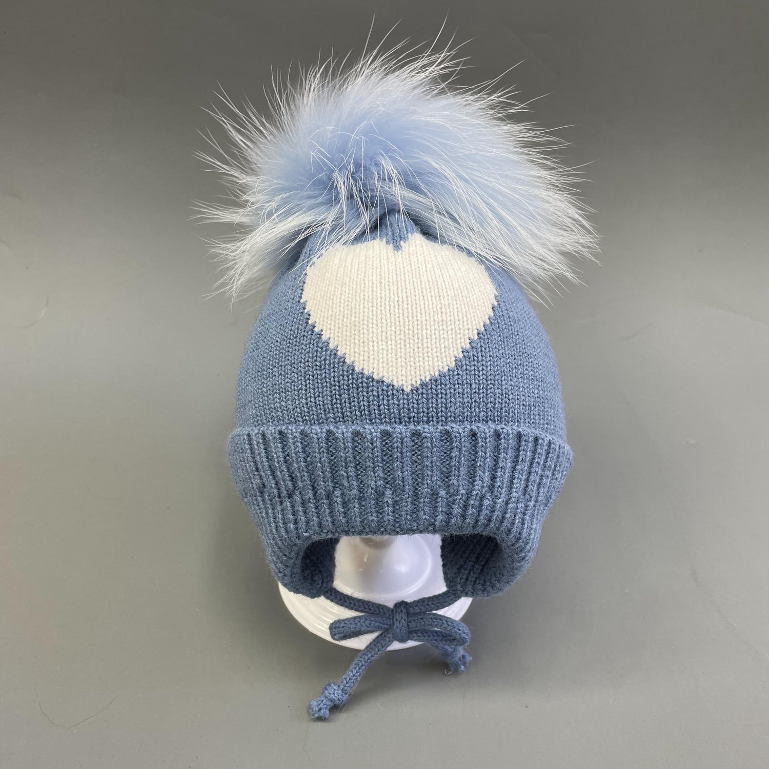 Baby & Toddler Angora Blend Hat with String Tie Closure