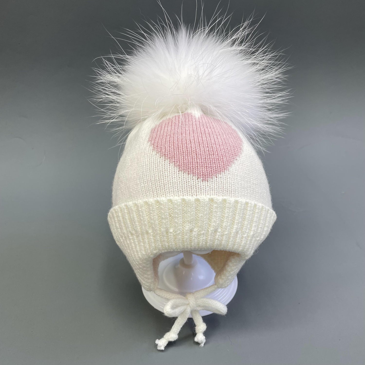 Baby & Toddler Angora Blend Hat with String Tie Closure