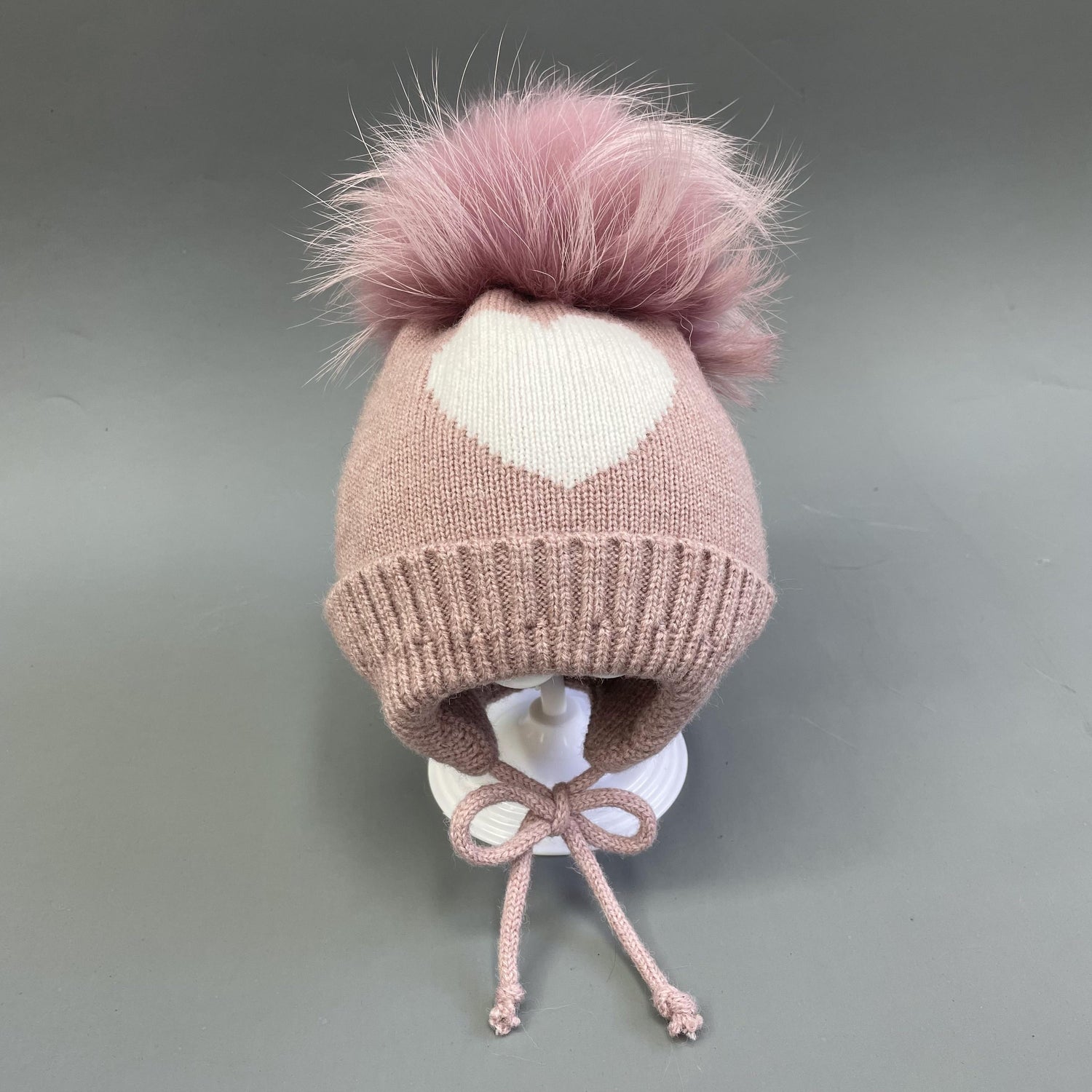 Baby & Toddler Angora Blend Hat with String Tie Closure