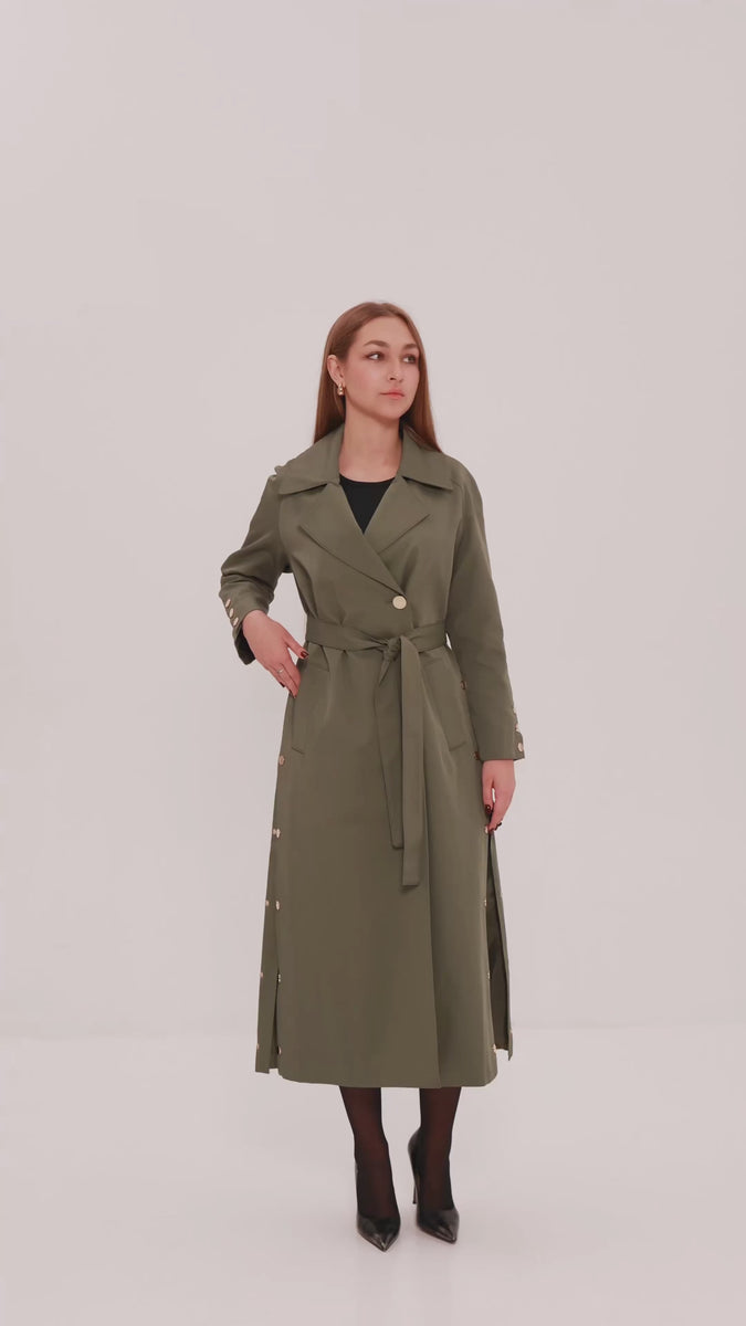 Jackie Trench Coat in Olive – Alaska® Outerwear Company
