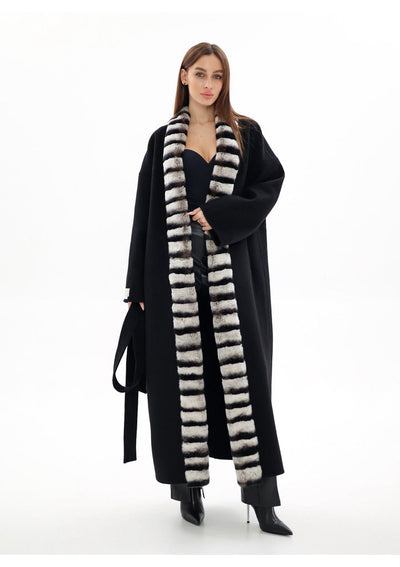 Genuine Silver Fox Fur Trim Down Insulated Parka main image 1