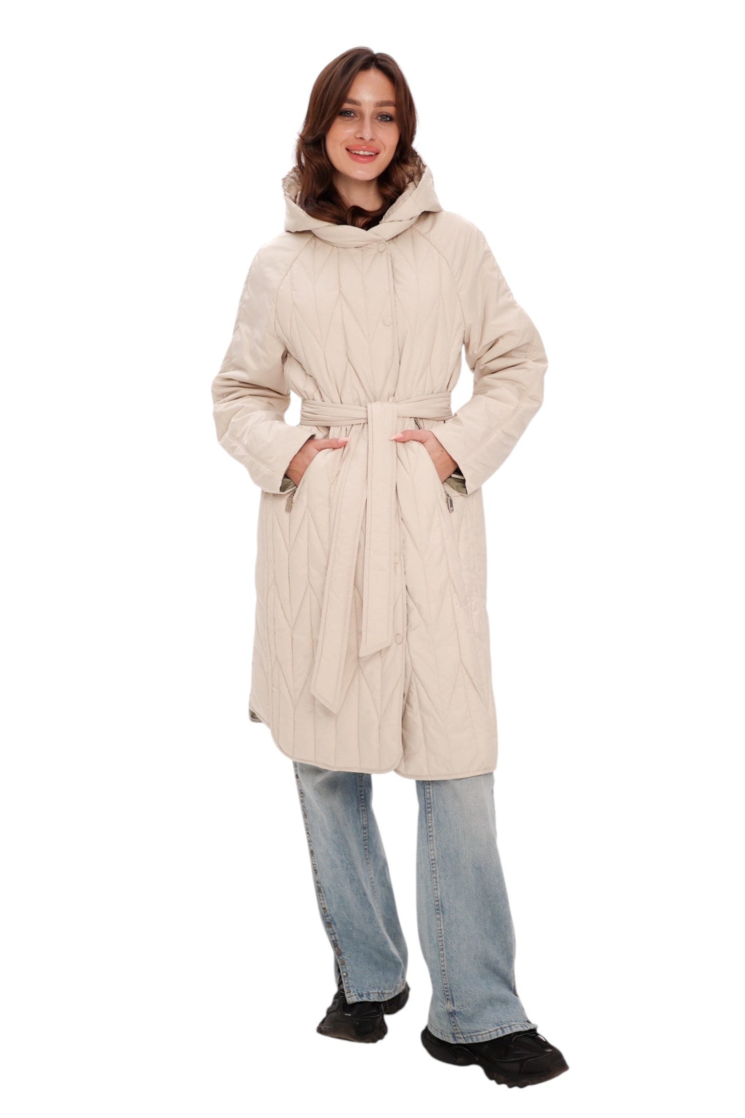 Demi-Season Coat in Ivory