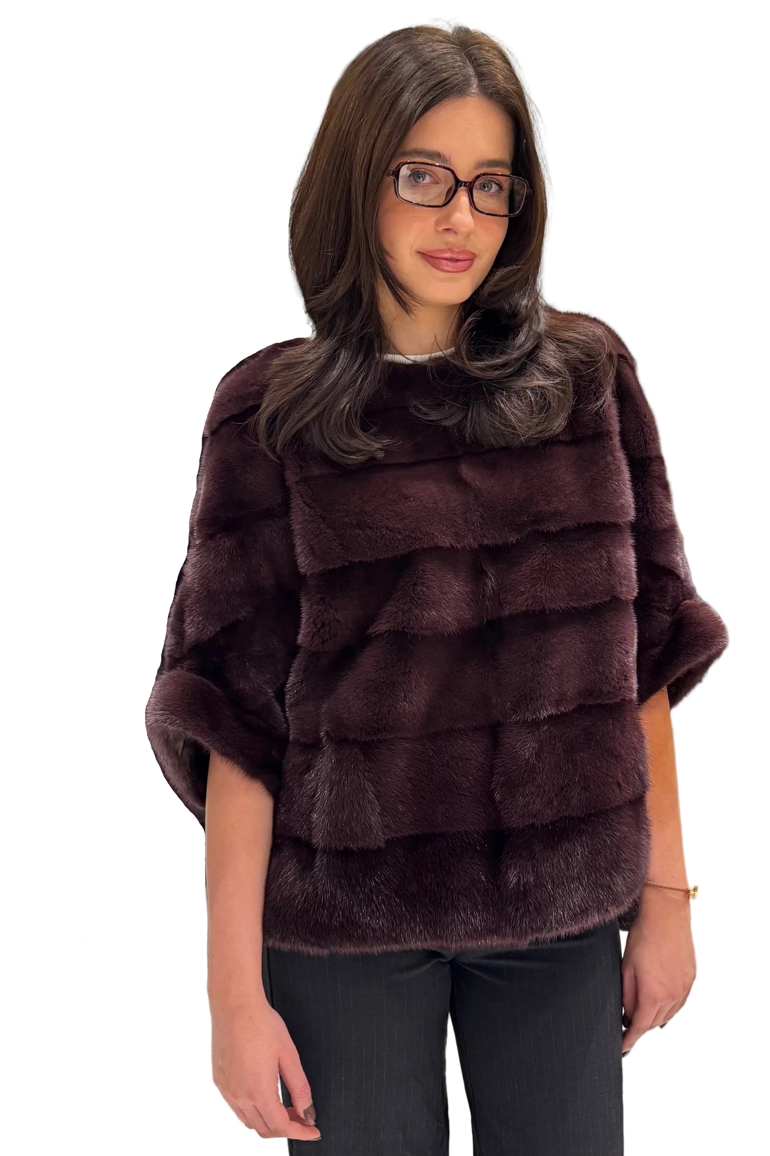 Genuine Scandinavian Mink Fur Poncho