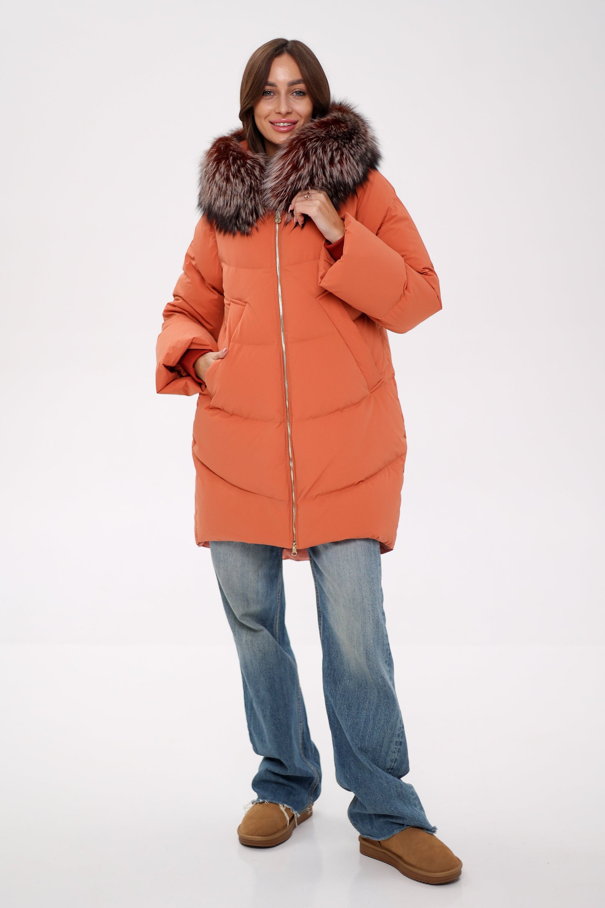 Genuine Fur Down Eco Coats Midi Full Alaska Outerwear Company