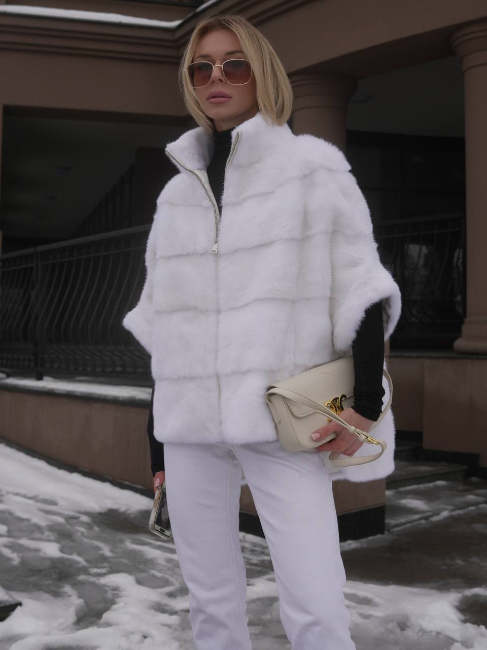 Genuine Scandinavian Mink Fur Poncho