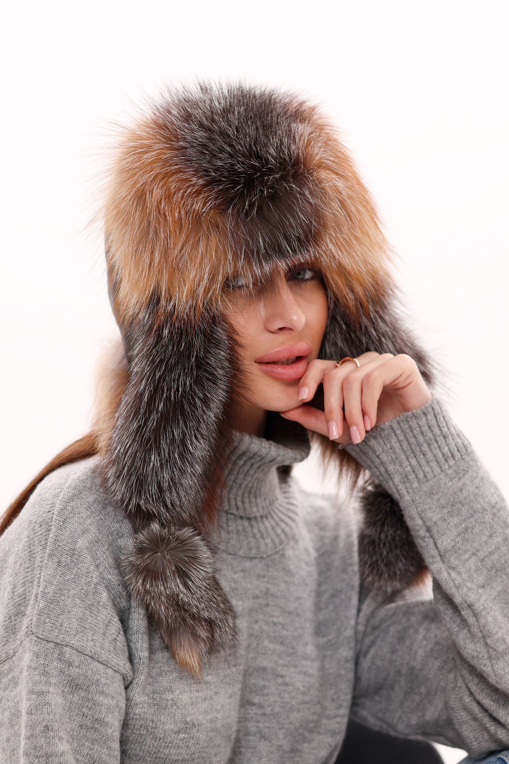 Genuine Silver Fox Fur Genuine Leather Hat – Alaska® Outerwear Company
