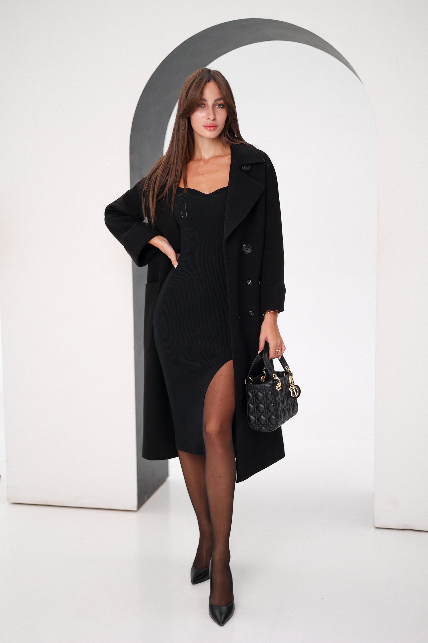 Valentina Tailored Cashmere Wool Coat