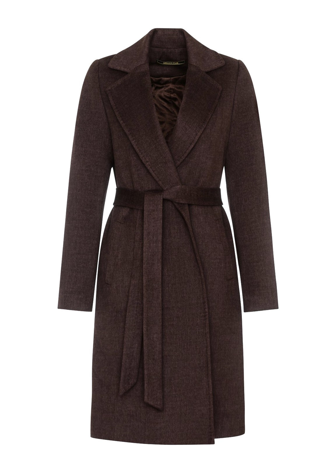 Windsor Classic Wraparound Cashmere Blend Overcoat in Dark Chocolate