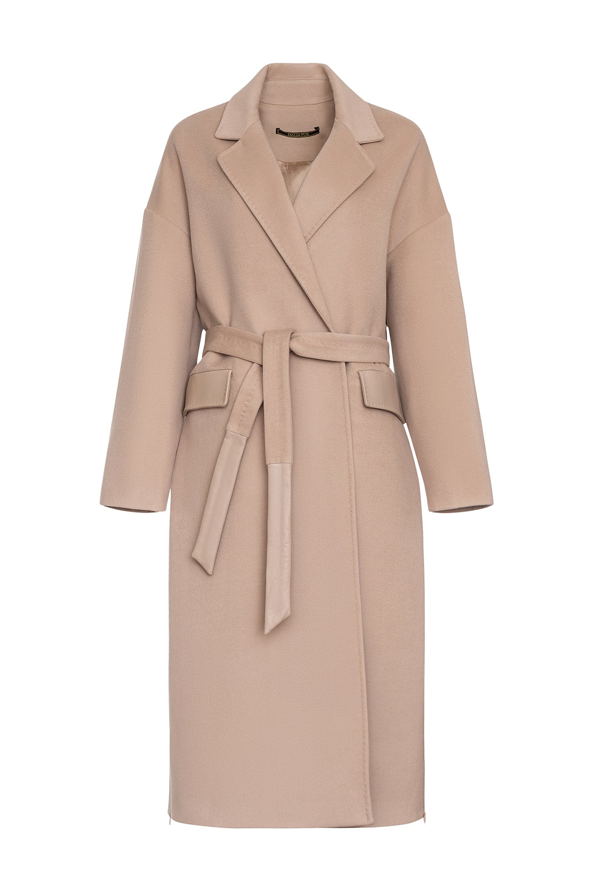 Toscana Leather Accent Cashmere Blend Overcoat