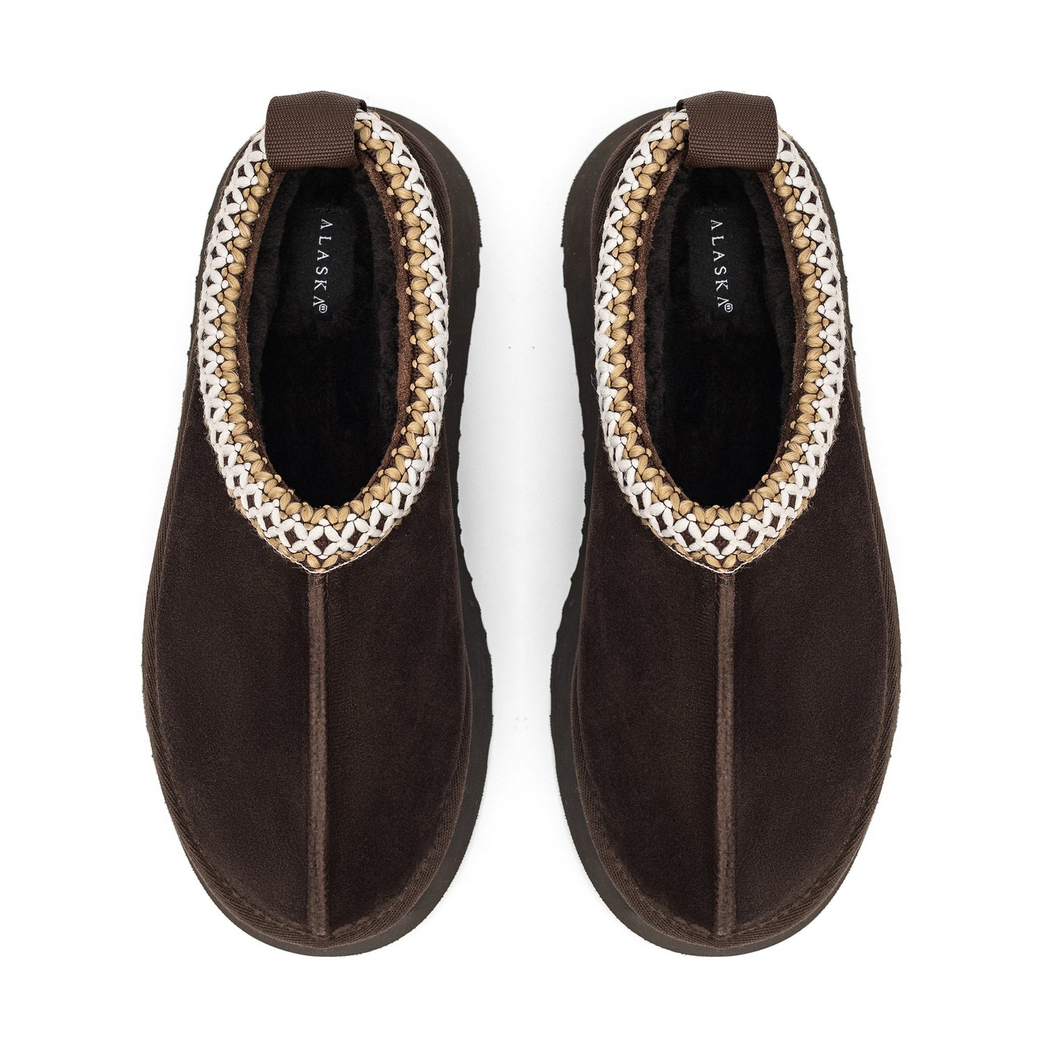 Alaska Shearling Slippers in Brown