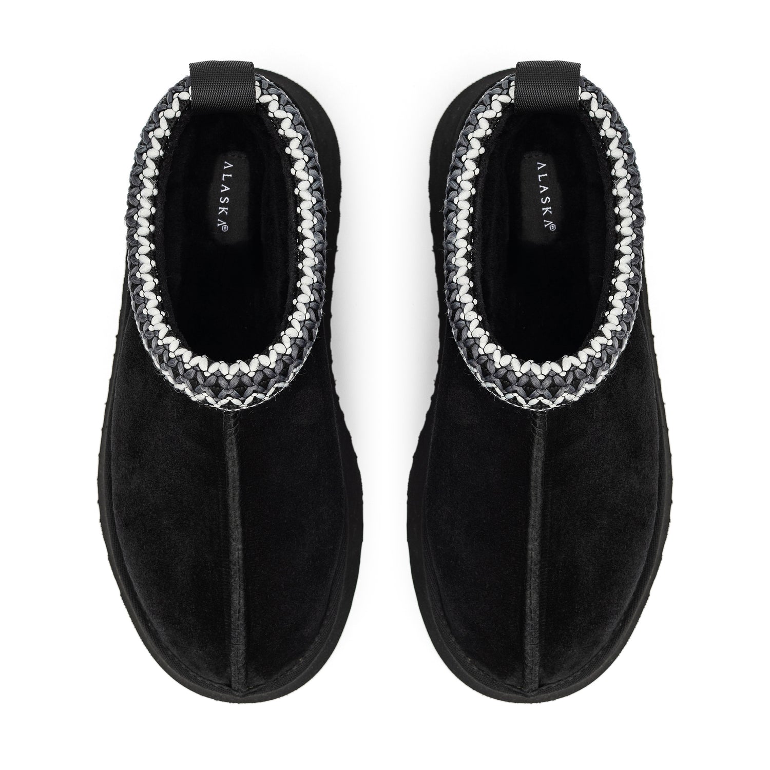 Alaska Shearling Slippers in Black