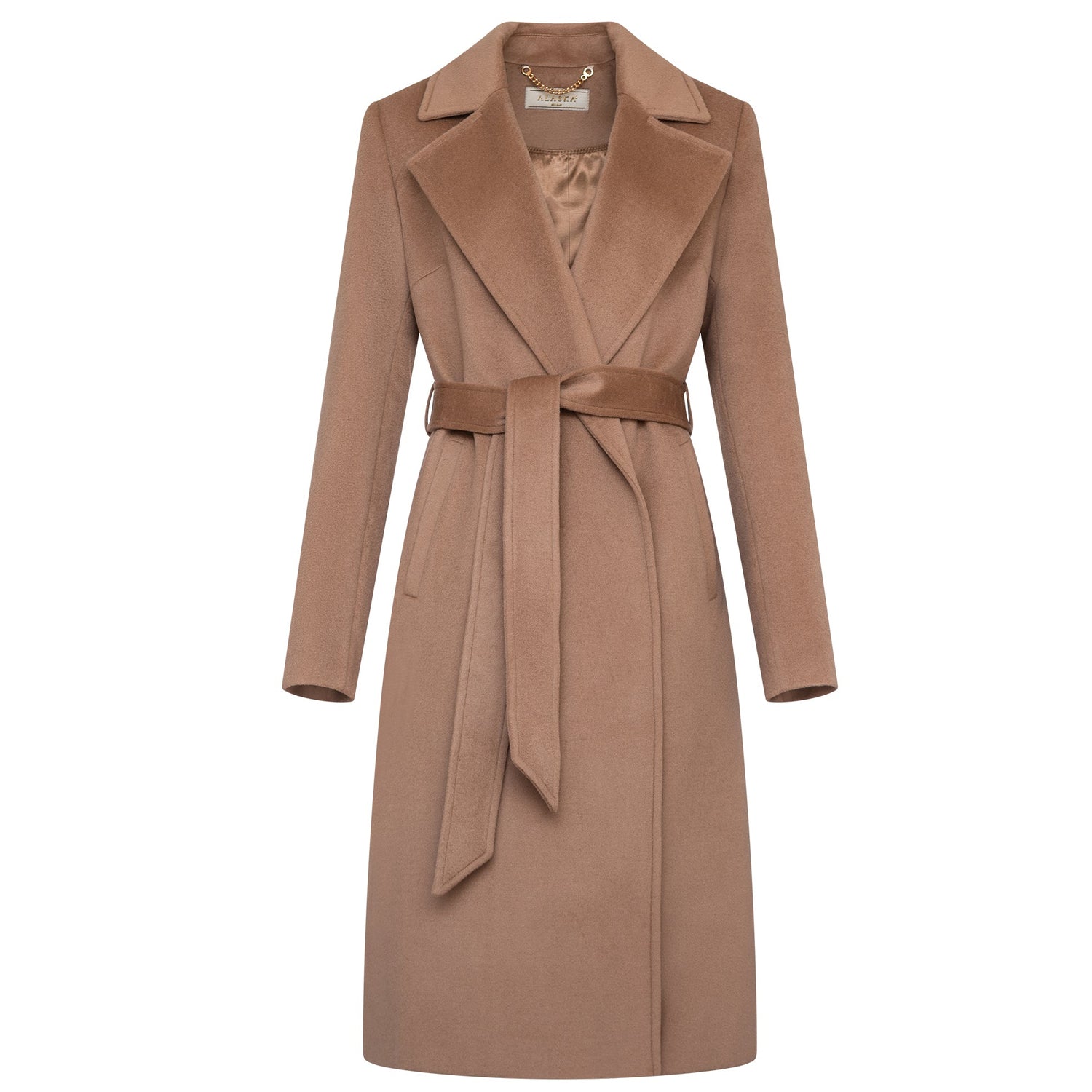 Harrington Wool Blend Coat in Camel