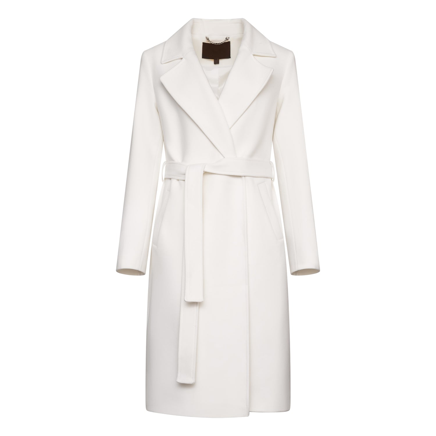 Harrington Wool Blend Coat in Ivory