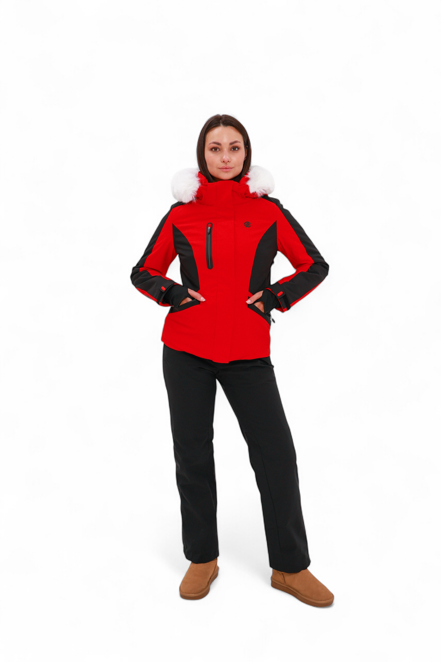 Insulated Ski Jacket in Red