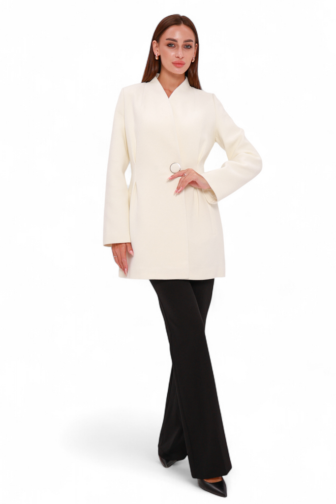 Opéra Cashmere Blend Overcoat in White
