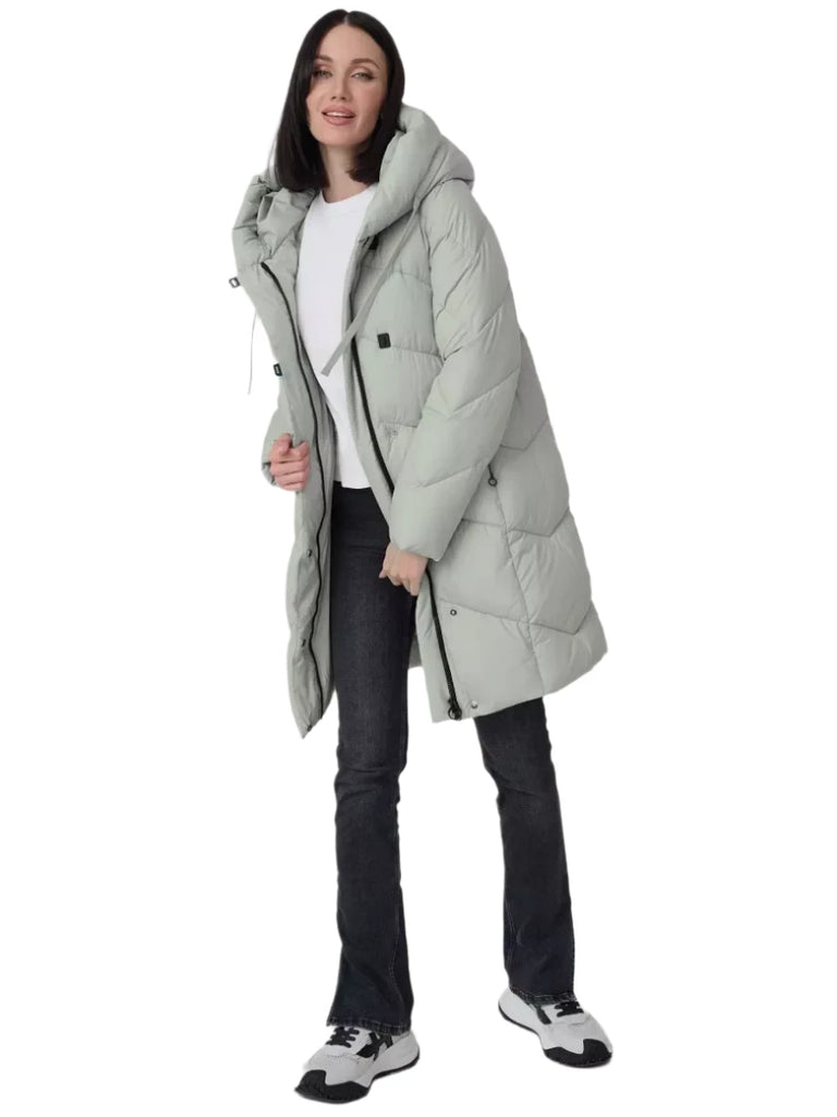 Winter Quilted Hooded Coat