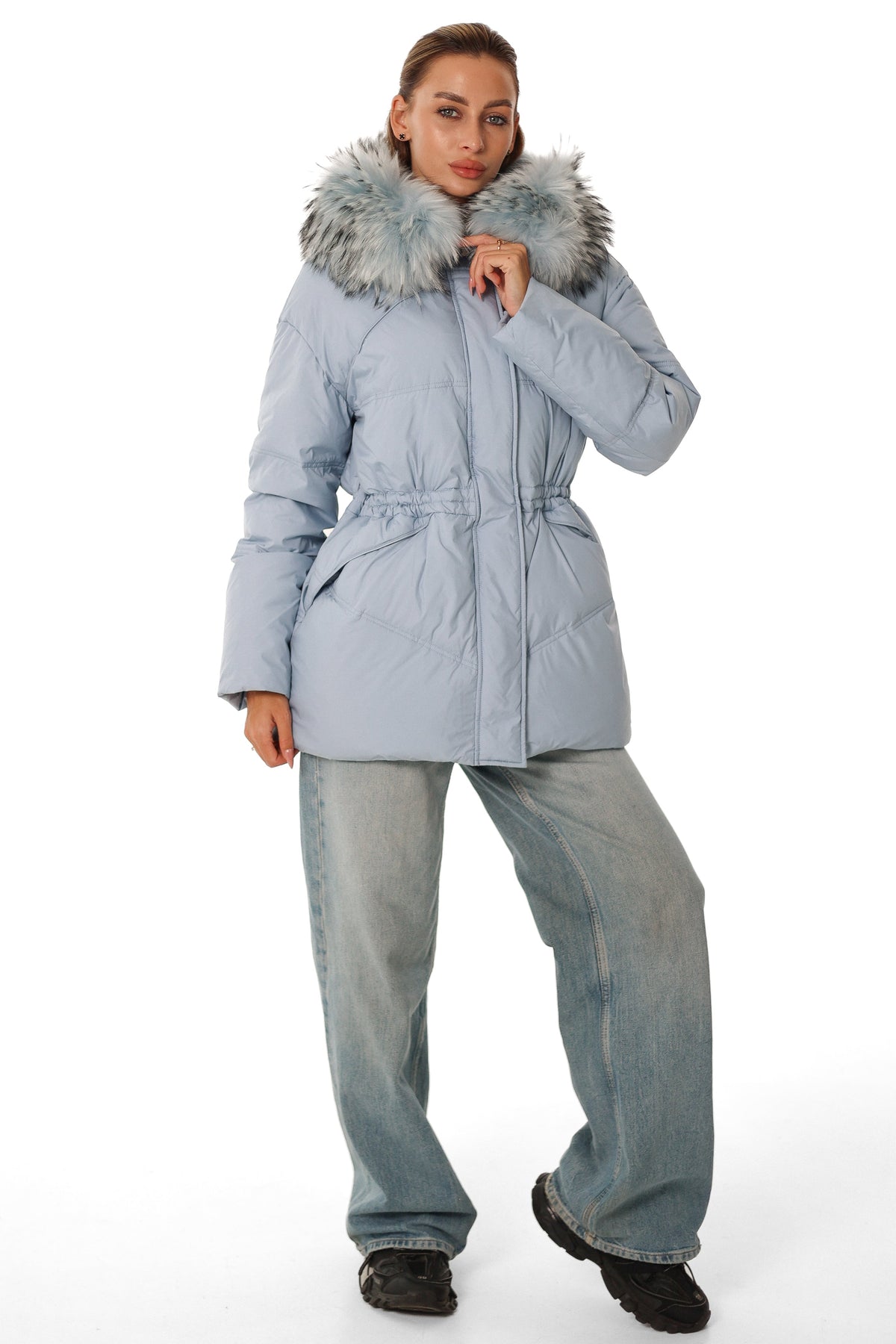 Sky Genuine Fur Down Coat