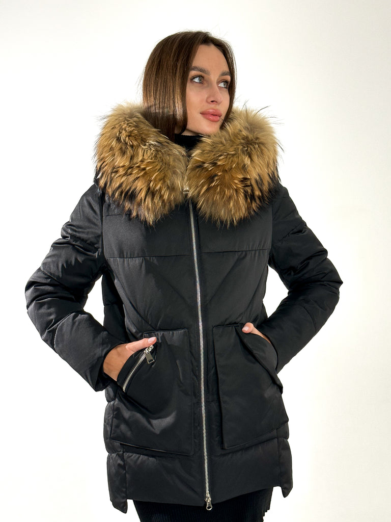 Genuine Raccoon Fur Sorona® Performance Fill Coat