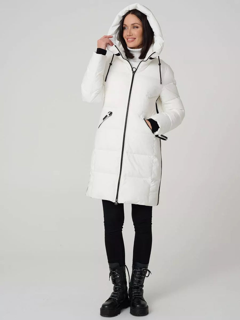 Mid Length Hooded Insulated Coat