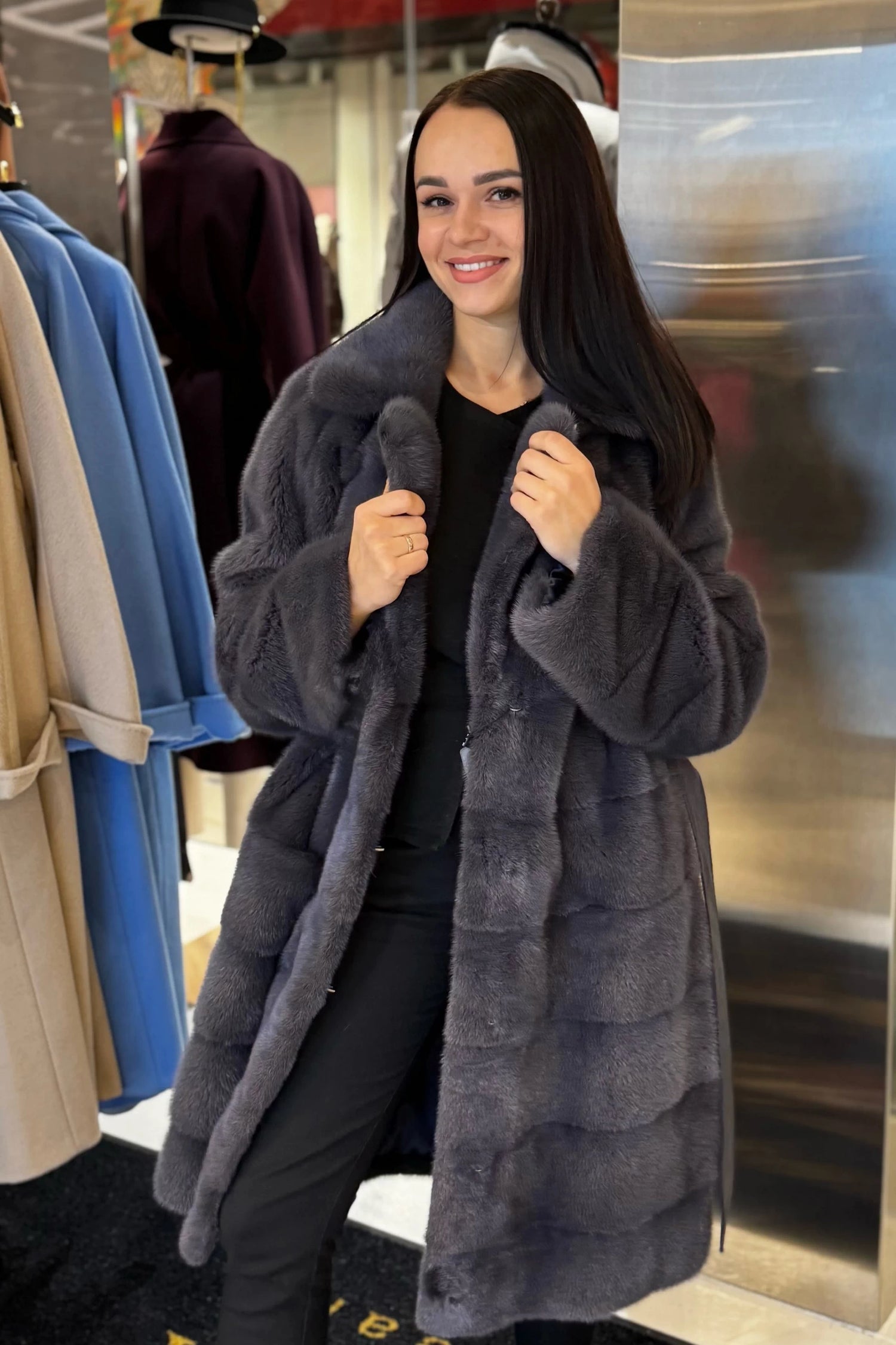 Genuine Scandinavian Mink Fur Coat