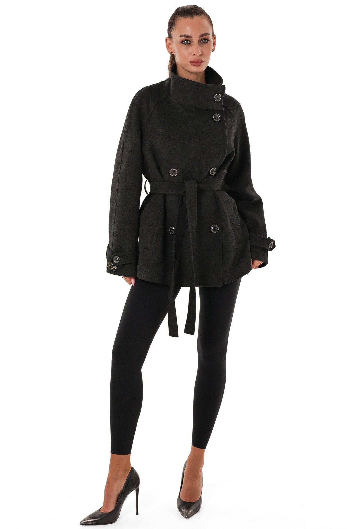 Sloane Wool Blend Short Coat