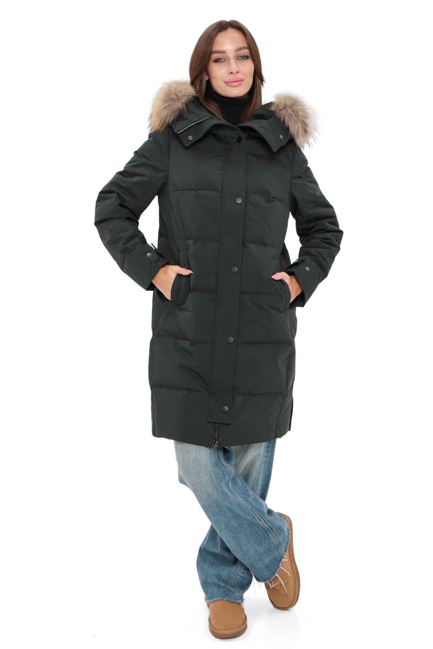 Sydney Genuine Fur Trim Down Parka