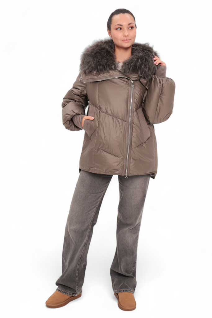 Aspen Genuine Fur Trim Down Fill Jacket