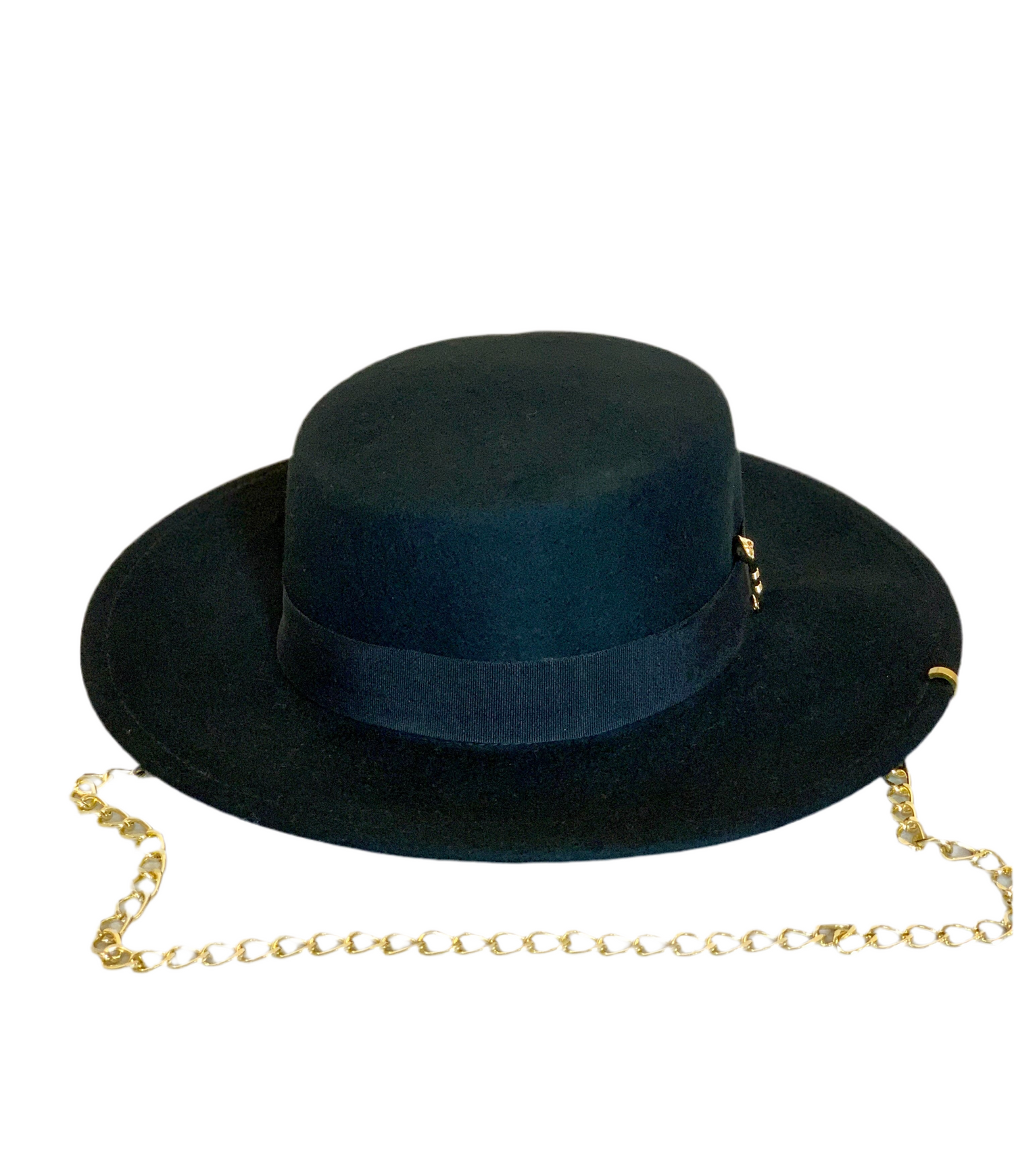 Australian Wool Fedora with Gold Chain