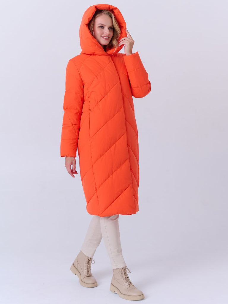 Insulated Longline Coat with Hood