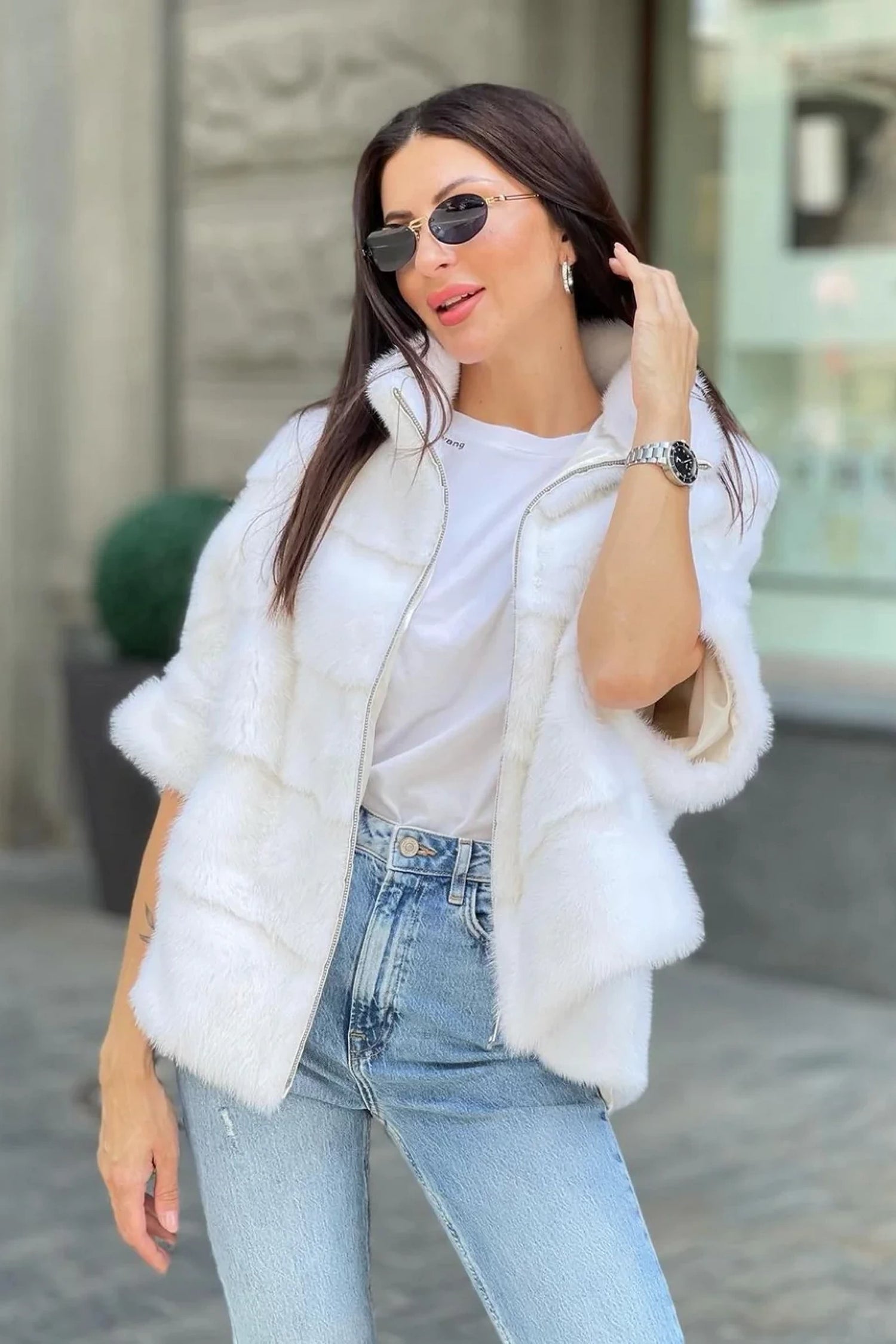 Pre-Order. Re-Stock Ships November 18. Genuine Scandinavian Mink Fur Poncho