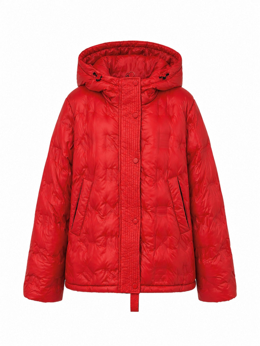 Bio-Down Hooded Jacket in Coral