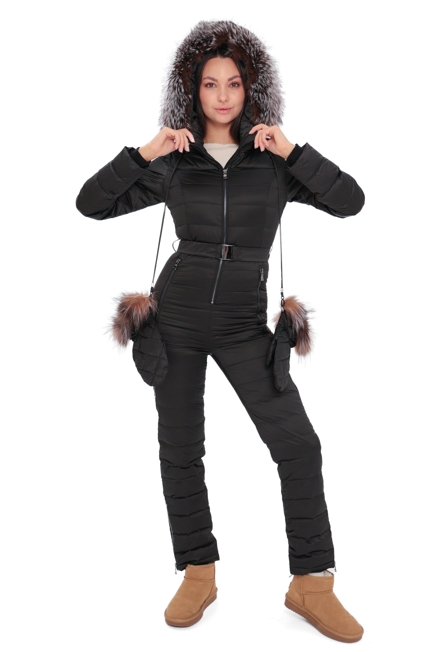 Pre-Order. Ships November 20. Down Insulated Snow Suit in Black