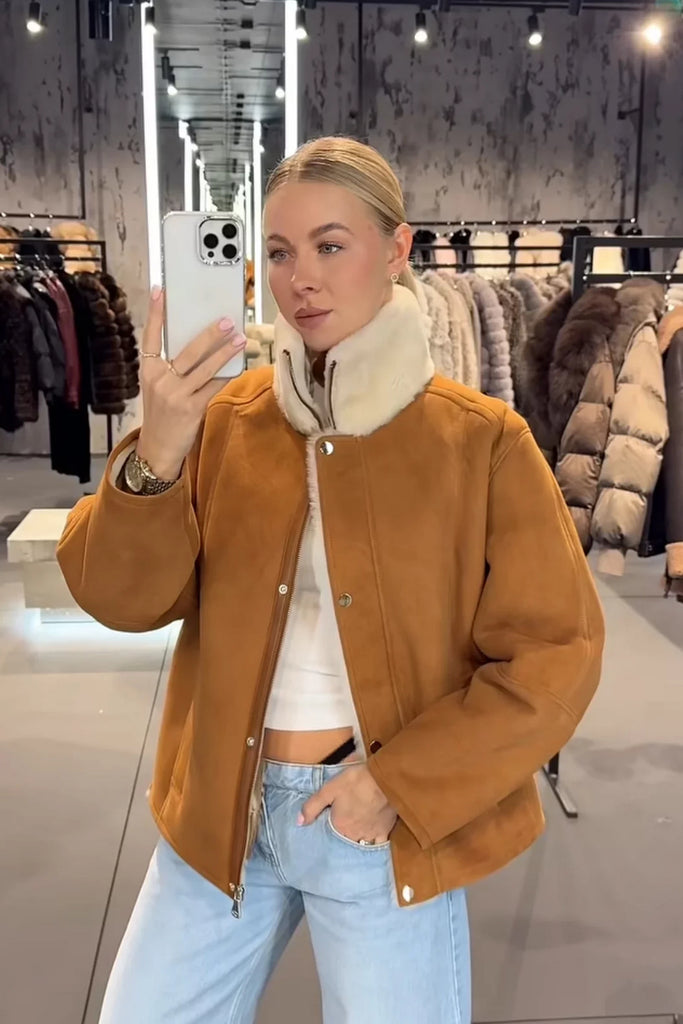 Genuine Shearling Lamb Leather Jacket