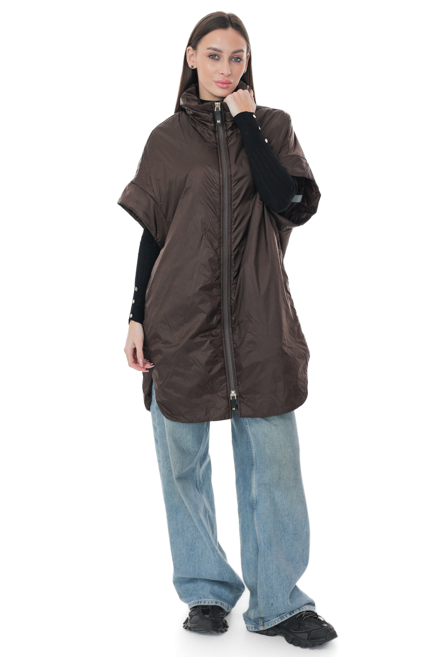 Emery Relaxed Fit Vest in Chocolate