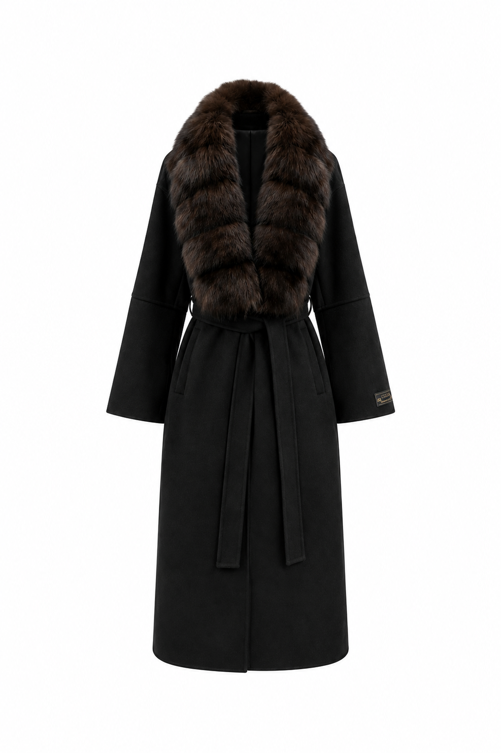 Avery Genuine Polar Fox Fur Double Face Coat