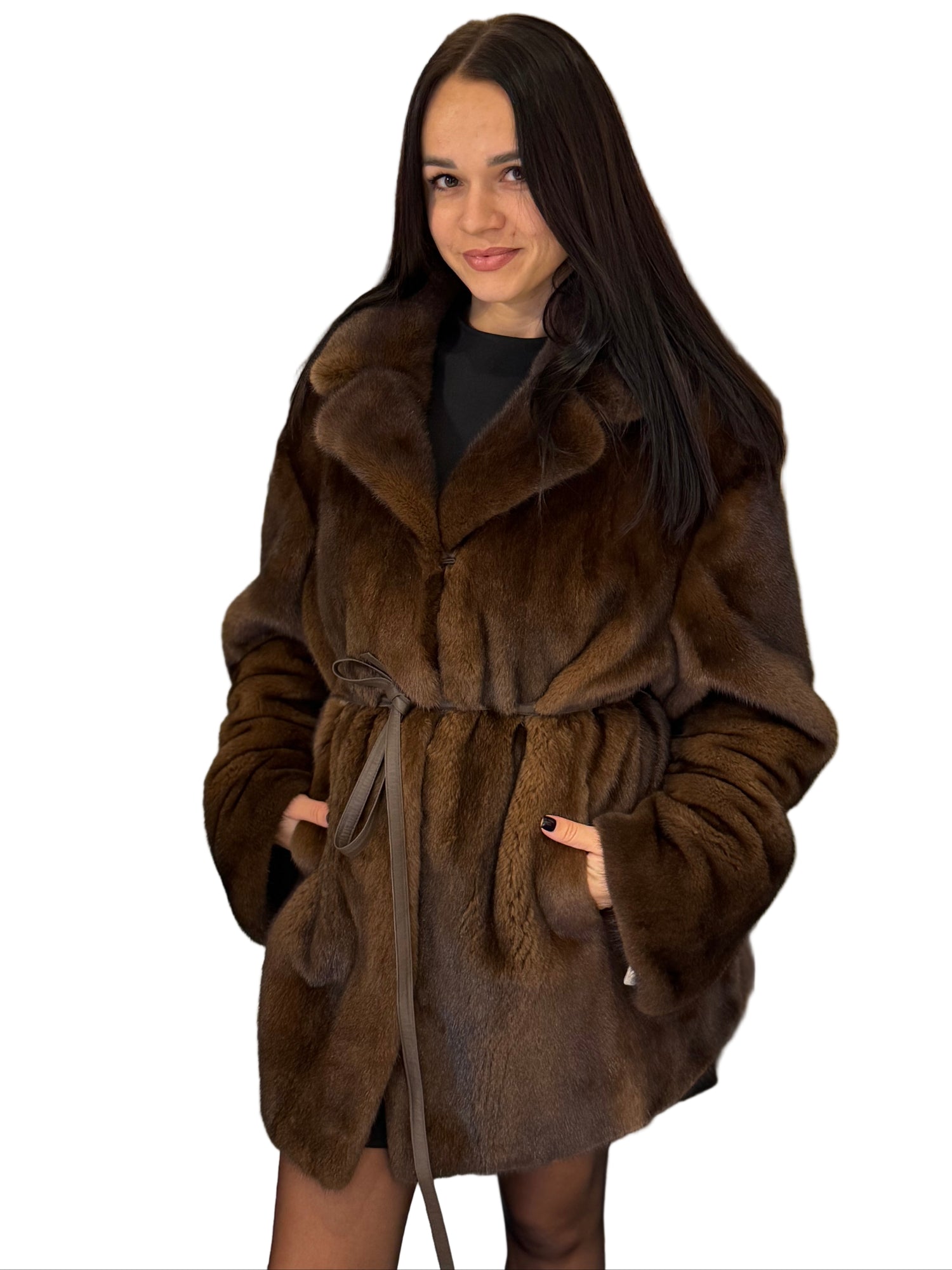 Genuine Scandinavian Mink Fur Coat
