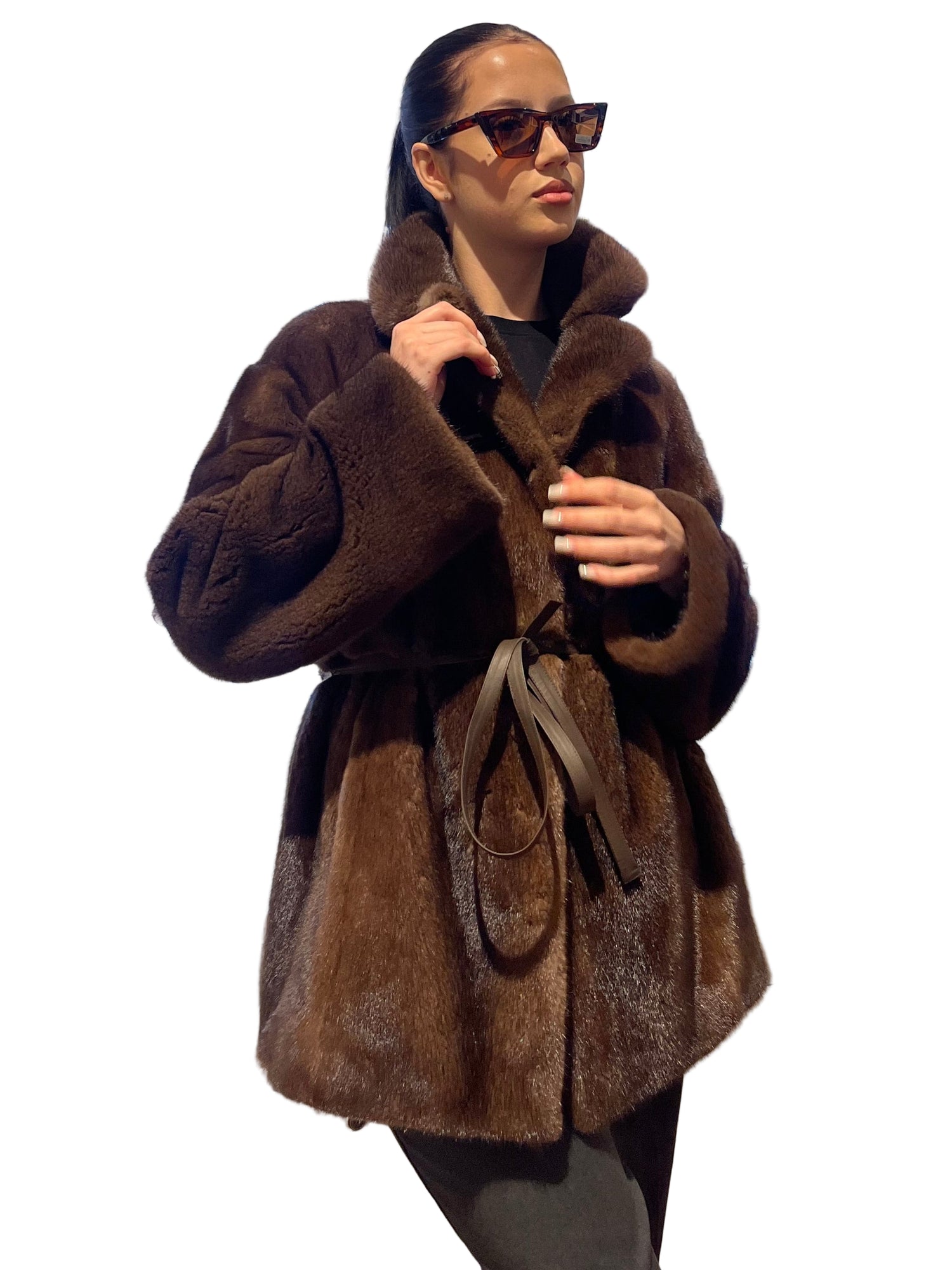 Genuine Scandinavian Mink Fur Coat