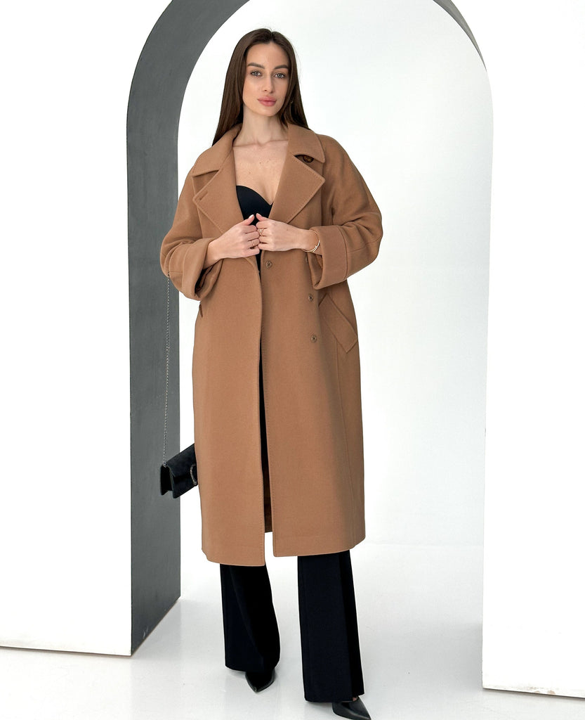Tailored Cashmere Wool Blend Coat