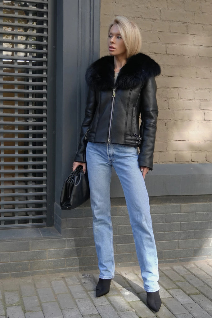 Genuine Shearling Lamb Leather Jacket