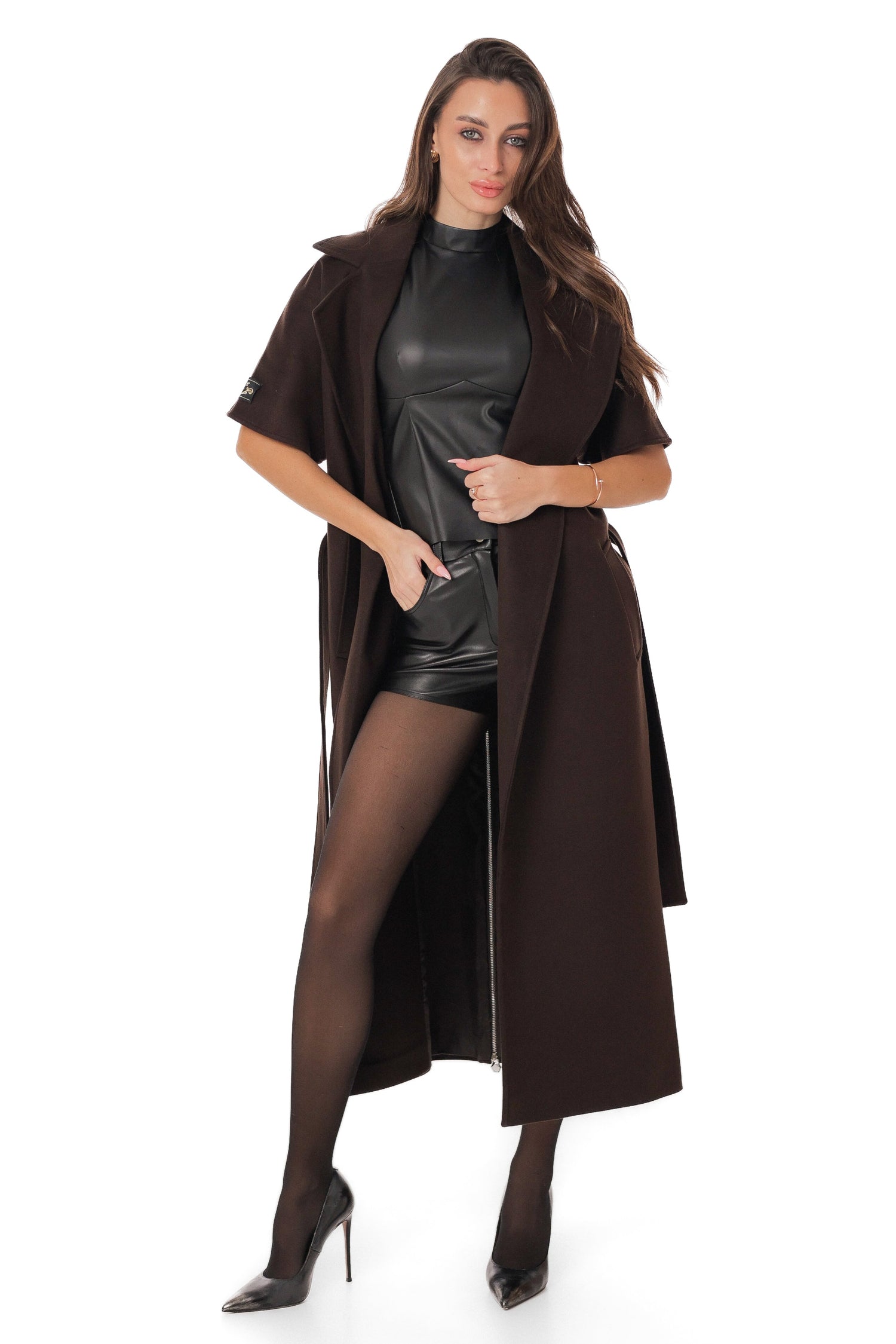 Élan Structured Short-Sleeve Coat