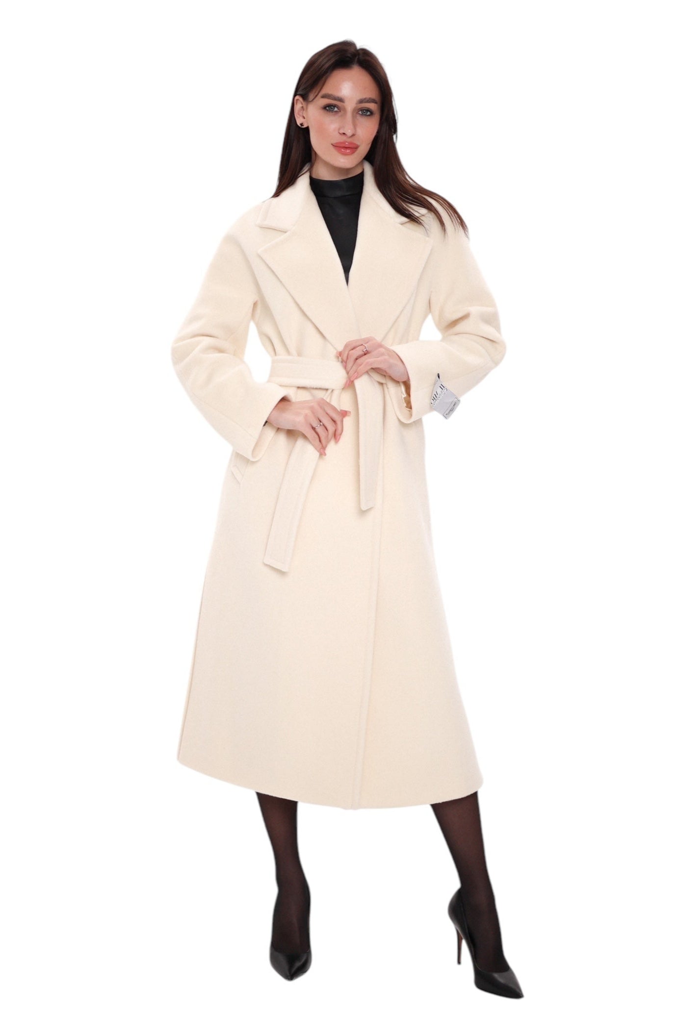 Premium 100% Australian Merino Wool Coat in Marshmallow