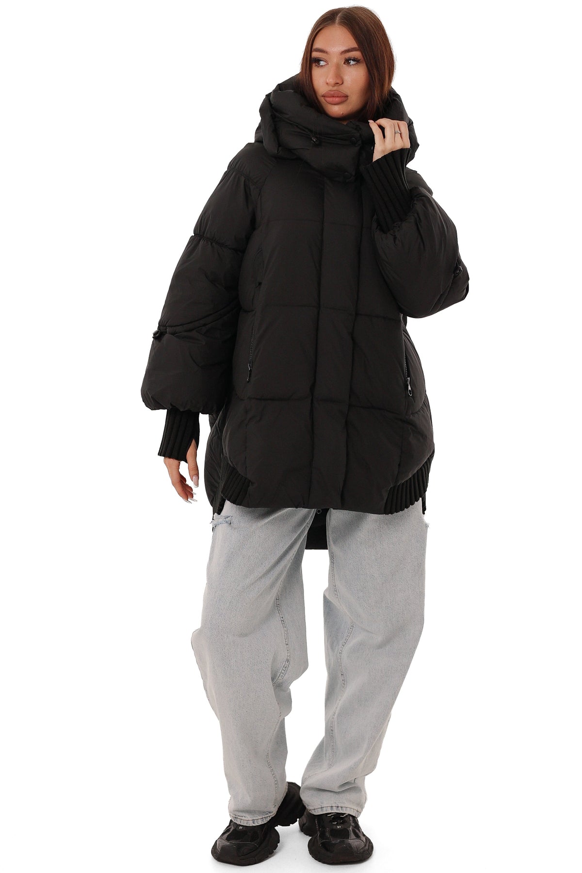 Polar Mist Insulated Bio-Down Puffer in Black