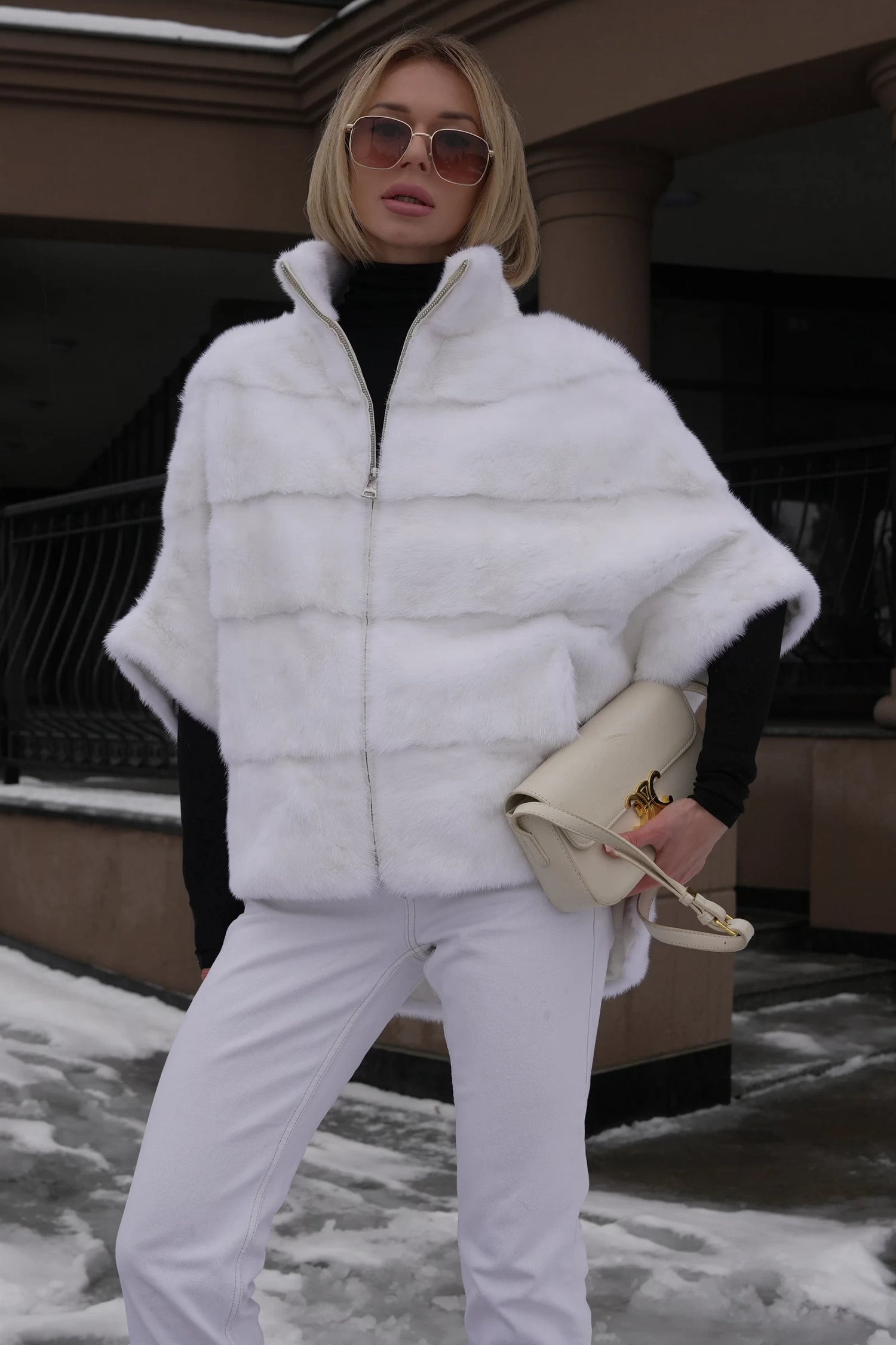 Genuine Scandinavian Mink Fur Poncho