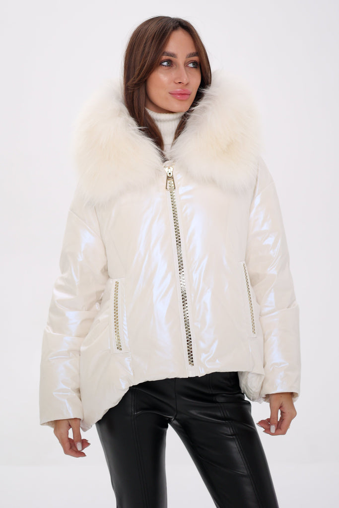 Genuine Arctic Fox Down Fill Jacket