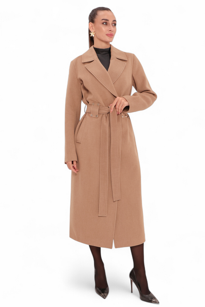 Justine Cashmere Blend Overcoat in Camel