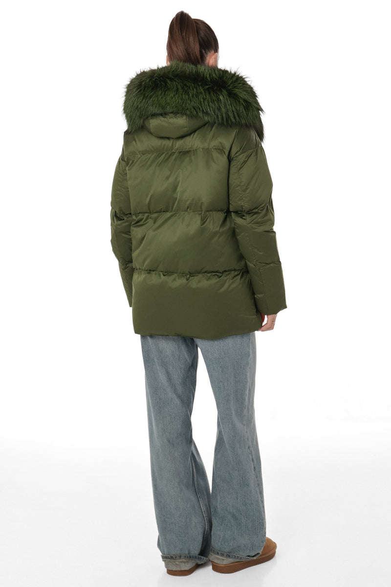 Genuine Silver Fox Fur Down Fill Coat – Alaska® Outerwear Company