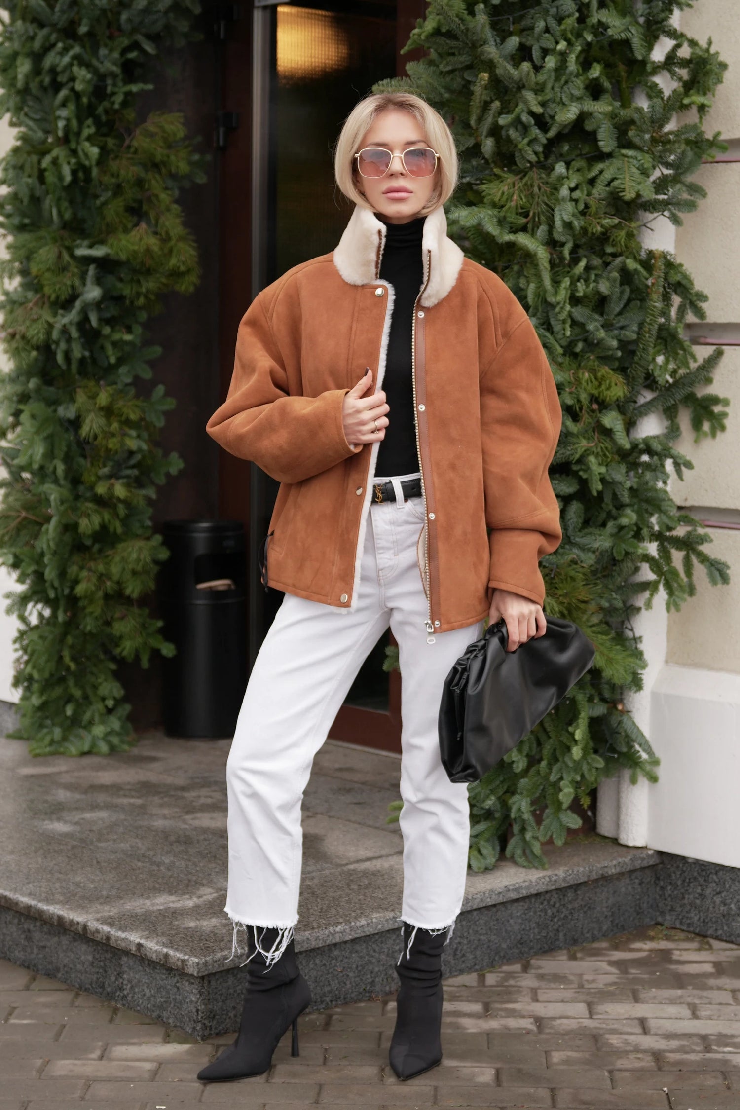 Genuine Shearling Lamb Leather Jacket